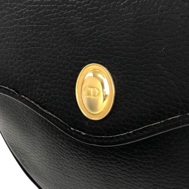 【 日本直送　名牌中古包 】Christian Dior クリスチャン ディオール ショルダーバッグ ブラック CDロゴ レザー vintage tzdbkd