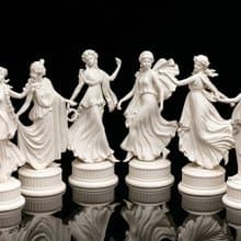 英國製Wedgwood盛世風華1993跳舞女神限量陶瓷娃娃瓷偶絶版6件套