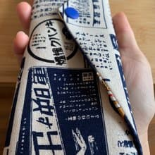 文青風環保筷袋 ~深夜食堂 簡潔白 收納包環保筷袋.手作餐具袋