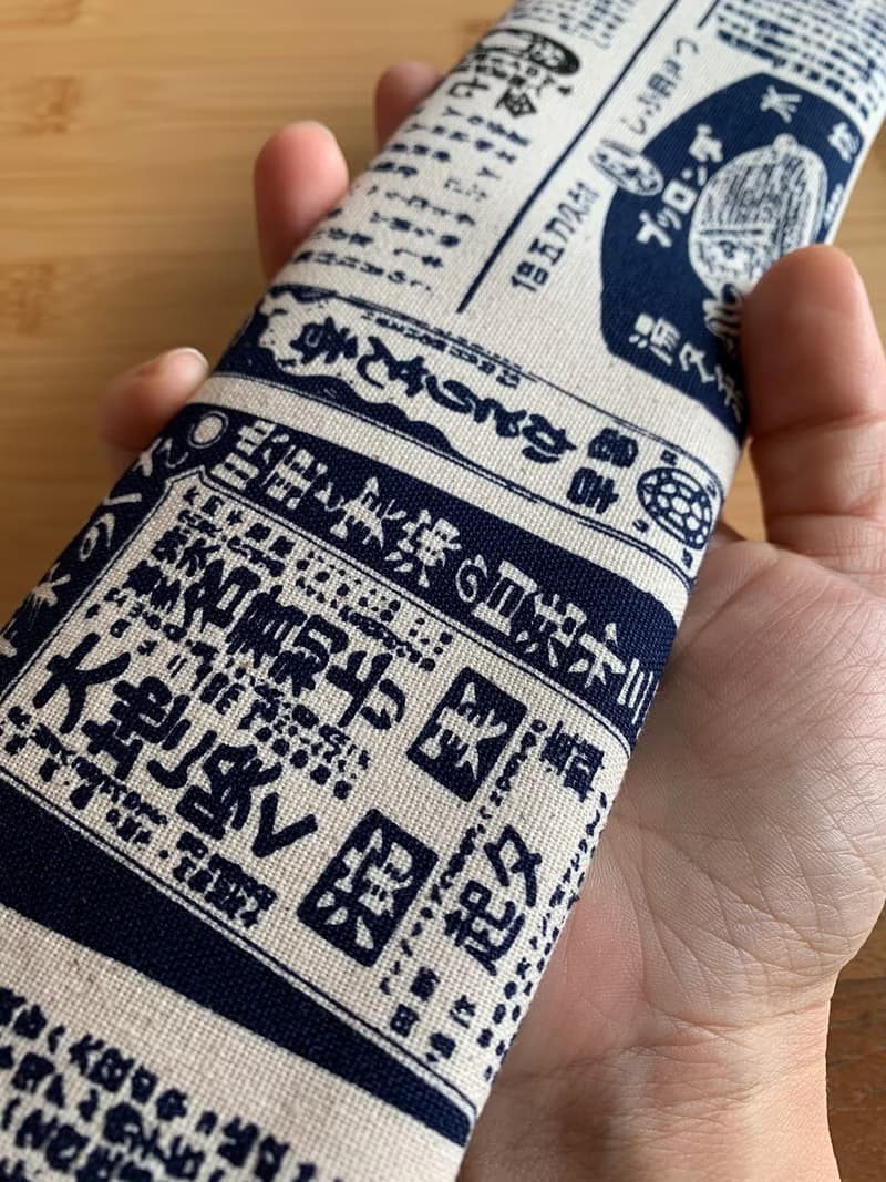 文青風環保筷袋 ~深夜食堂 簡潔白 收納包環保筷袋.手作餐具袋