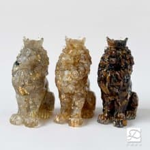水晶 獅子王 L號 | 天然石擺飾| 獅子座生日禮物 |黃水晶 虎眼石