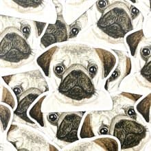 水彩插畫小動物 - 八哥 PVC防水貼紙 (霧面) 行李箱貼紙 電腦貼