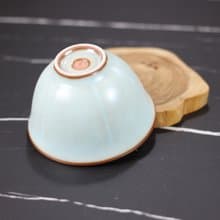 【送禮好物】祥億窯 天青汝窯 葵口茶杯 鶯歌陶藝名家葉敏祥作