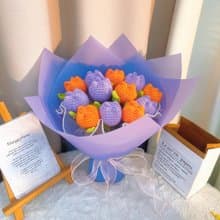 手作鉤織鬱金香花束