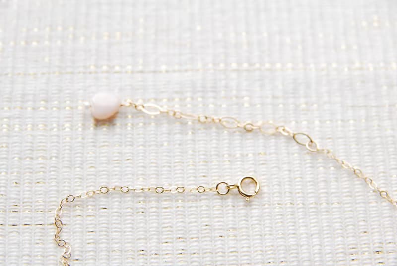 ピンクシェルのSAKURAのネックレス　１４kgf