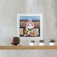 【招財貓】Mittsu Kumi 原創作品-卡紙框裝裱、藝術微噴畫