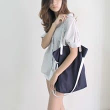 海軍藍色 帆布托特包 - Signature Tote