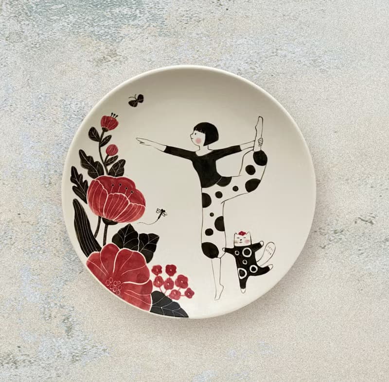 陶盤－拉拉練舞蹈式