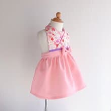 Kawaii Kimono Bib Dress(日本和服圍兜)  - 櫻花 - LP