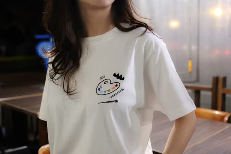 彩虹調色盤 刺繡Tee
