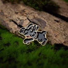 Harerebus Enamel Pin — 3 Headed Rabbit pin | Dice Bag Accessories