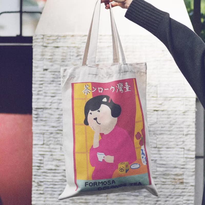 咪某雙面復古茶包帆布包