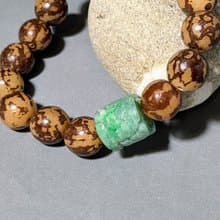 手鍊串珠 天然緬甸翡翠 龍柱桶珠 菩提珠 生日禮物 情人禮物