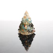 【畢業禮物】綠色金箔水晶聖誕樹-奧剛能量樹/療癒寶石交換禮物