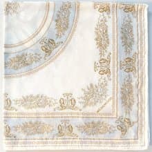WEDGWOOD Vintage Silk Scarf Gold Floral 23 x 23 inches