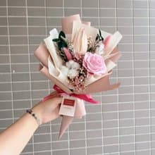 推薦 畢業季花束 冰淇淋花束 髒髒粉 乾燥花束