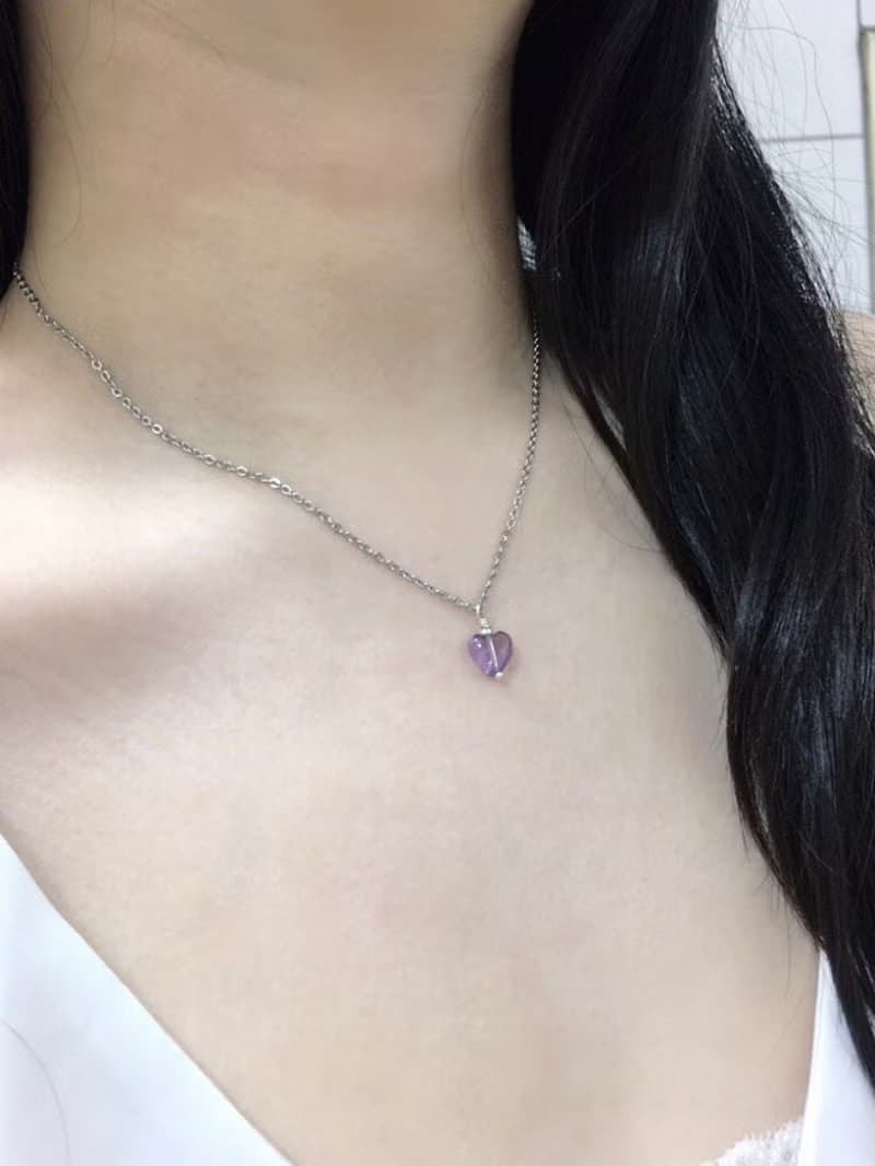 心忱-愛心 紫水晶 項鍊