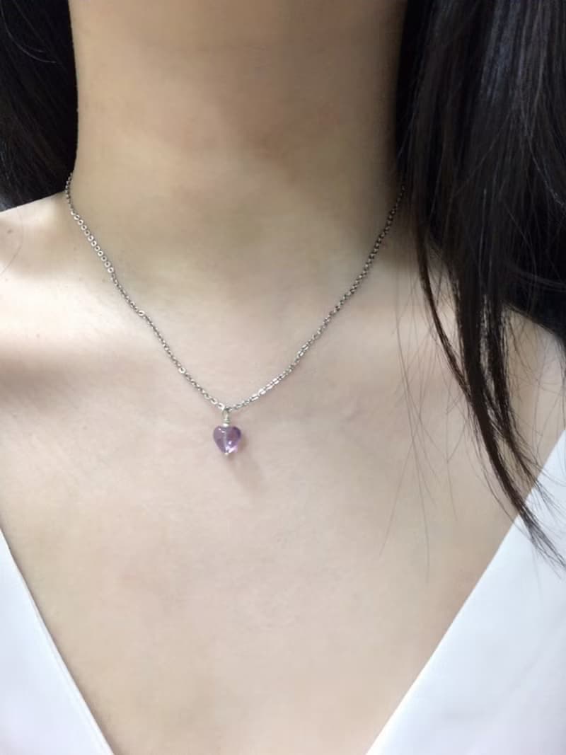 心忱-愛心 紫水晶 項鍊