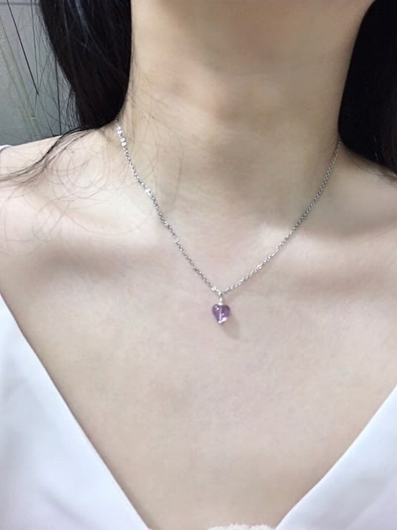 心忱-愛心 紫水晶 項鍊