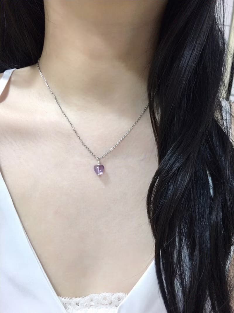 心忱-愛心 紫水晶 項鍊