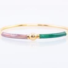 寶麗金珠寶-進口蛋形珐瑯黃K金手環