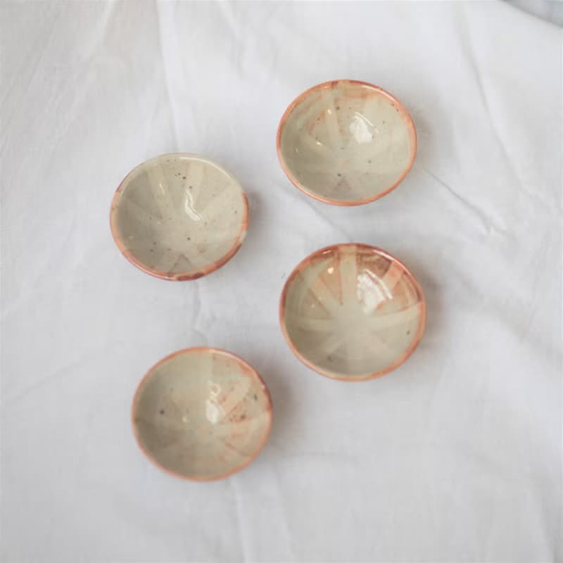 志野白瓷小茶杯組