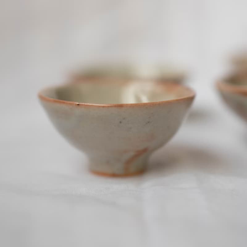 志野白瓷小茶杯組