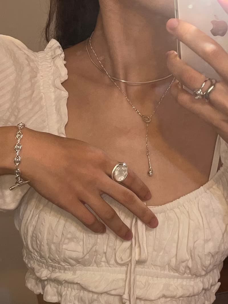 Flat Snake Chain Necklace 百搭純銀扁蛇鏈