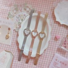 開學禮物 復古 Heart Watch 女裝 心形手錶 心心鋼錶 愛心 手錶
