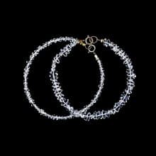 星鑽銀河 特級超白透閃靈鑽圈手鍊 顆顆完美雙尖