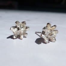 礦石結晶系列-純銀小礦物耳環-一對/可改夾