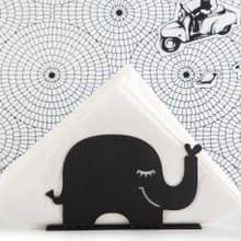 Unique napkin holder Black Elephant // Scandi style modern design