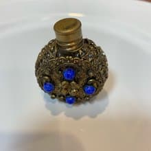 Vintage 古銅玻璃香水瓶