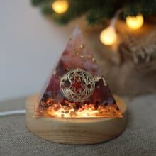 【特別訂製】愛戀魔法陣奧剛特大金字塔小夜燈Orgonite水晶療癒