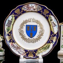 限量英國製Spode 悠遊英倫皇家瓷器手繪骨瓷陶瓷裝飾大盤掛盤