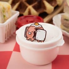 Pork Katsu Sando Dyed Enamel Pin — Cute Food Illustrations | Pork Sandwich