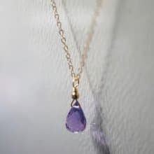 ITS-N149【14KGF・2月誕生石・紫水晶】寶石項鍊。
