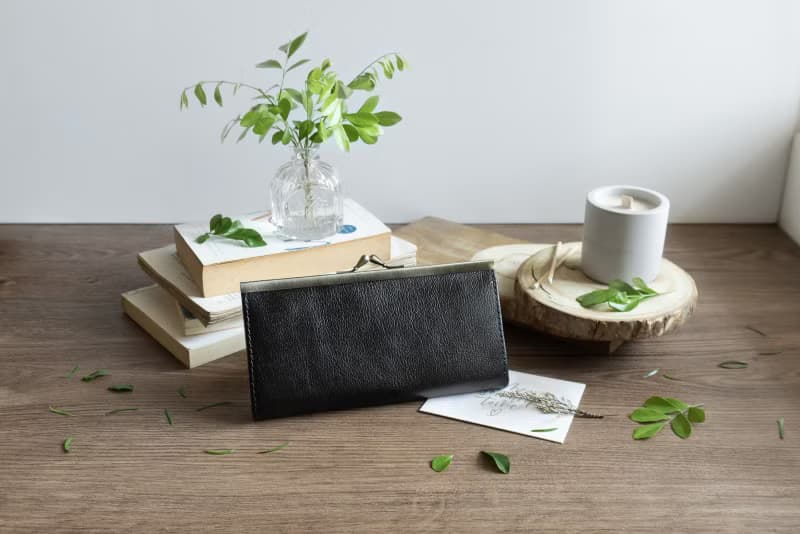 呂黑  水滴口金長夾 丨耐髒 防潑水 手作牛皮錢包丨禮物紀念