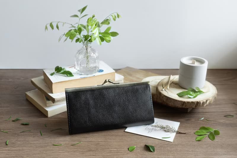 呂黑  水滴口金長夾 丨耐髒 防潑水 手作牛皮錢包丨禮物紀念