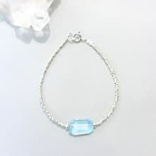 Ops Aquamarine silver bracelet -海水藍寶/限定/高品質/手鍊