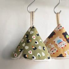 日本霜山 布藝隔熱防燙三角鍋帽(大款)-多種花色可選