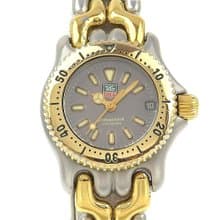 【日本直送】タグホイヤー TAG HEUER プロフェッショナル 腕時計 コンビ S95・208 SS クオーツ アナログ表示 グレー文字盤 レディース【中古】