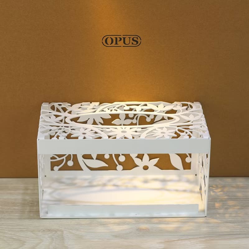 【OPUS東齊金工】鵲上林梢- 金屬工藝面紙盒(白)/家飾/居家裝潢