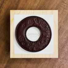 原創手工製作牛皮劍道刀鐔 御先稻荷 咖啡色 劍鍔 Tsuba