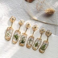真花耳環-陽- 真花飾品 乾燥花耳環 真花飾物【防敏耳針/耳夾】