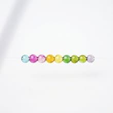 彩虹糖果碧璽 畢業級電氣石小粉圓項鍊 14K