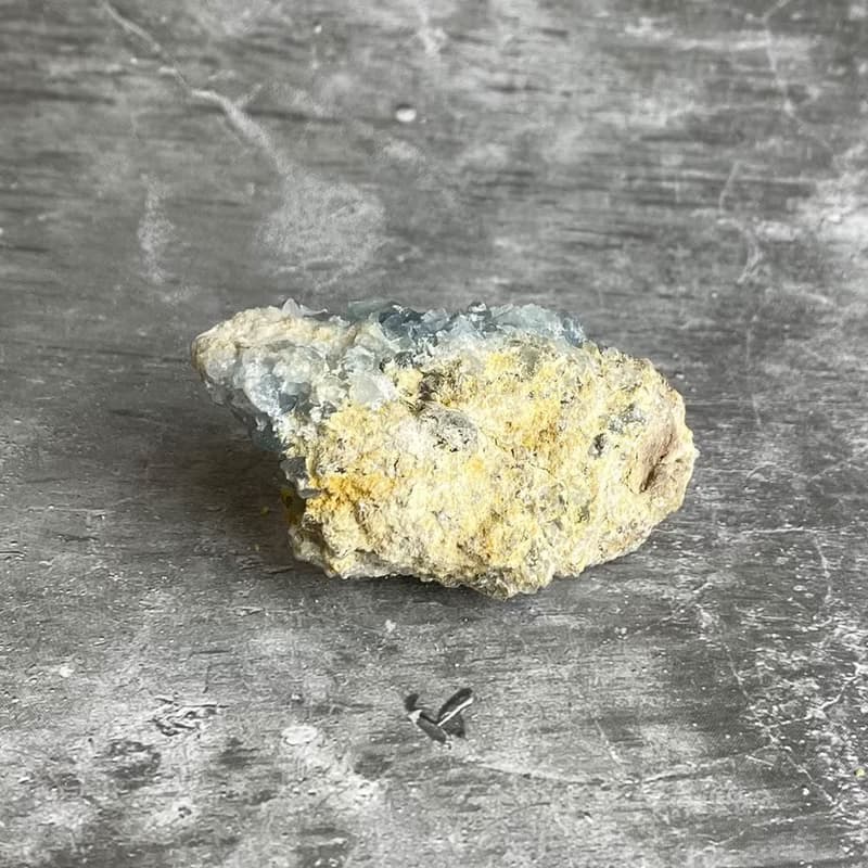 水晶簇- 天青石原礦  辦公室療癒微景觀 裝置擺飾 一物一圖