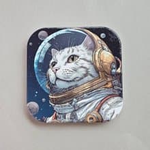 太空貓-陶瓷杯墊-動物奇幻系列