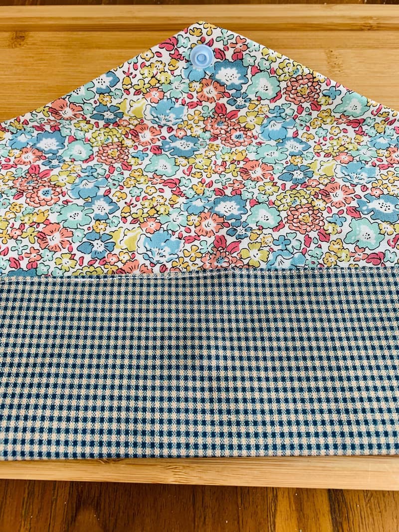 文青風環保筷袋 ~優質細格 百搭藍 日系 收納包 手作餐具袋.禮物