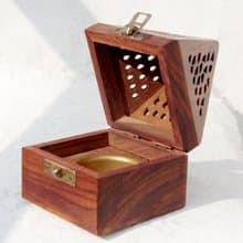 聖誕禮物 印度木質線香台/木質燭台/鏤空線香座-埃及金字塔 窗花